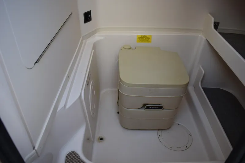 Slide: The Image of 2017 Grady-White Fisherman 257 boat, viewed from below against a clear blue sky. - 3