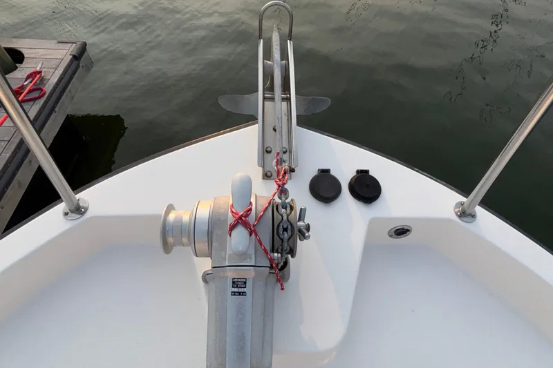 Slide: The Image of Bow of 2007 Nordic Tug 32 with anchor and winch system. - 28