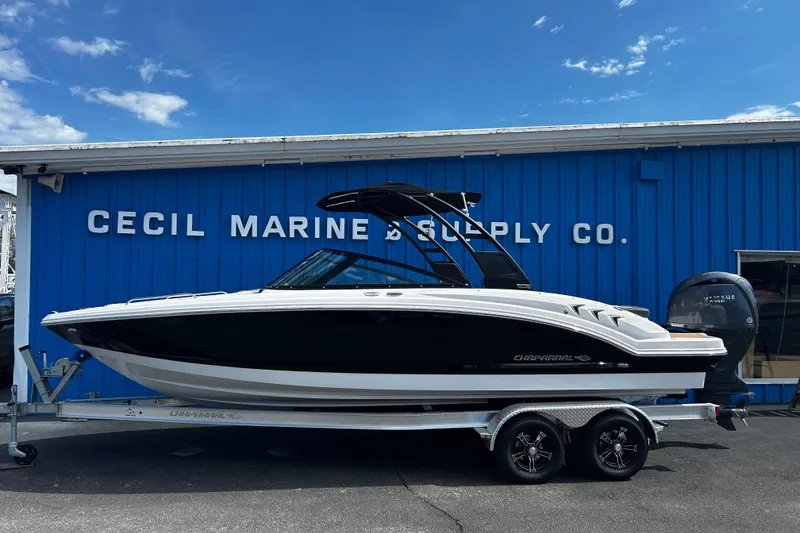 The Image of 2026 Chaparral 23 SSi OB boat on trailer at Cecil Marine Supply Co. - 0