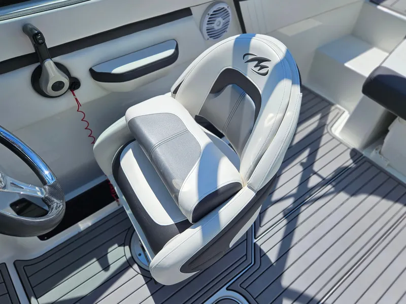 Slide: The Image of Interior of a 2019 Monterey M-205 boat with modern seating. - 20