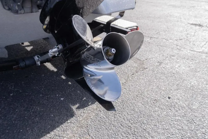Slide: The Image of Propeller of a 2012 Triton 190 SE boat on a trailer. - 5