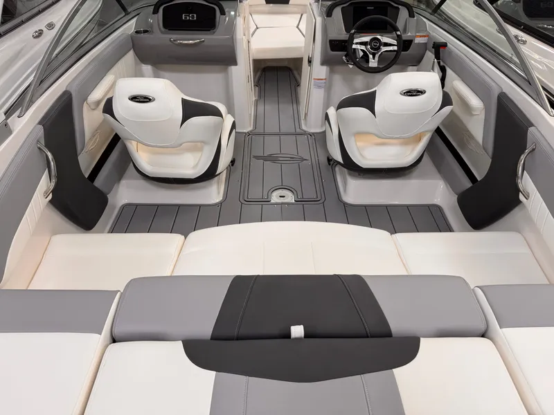 Slide: The Image of Battery switch in 2025 Chaparral 21 SSi OB boat interior. - 21