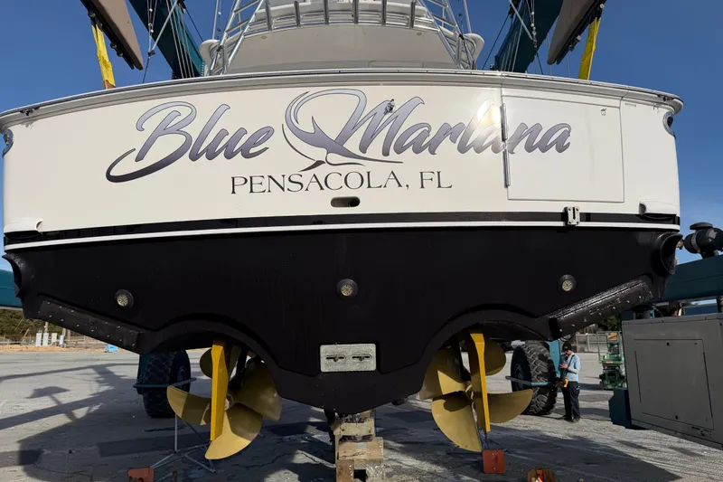 Slide: The Image of Mag Bay 42 boat named "Blue Marlana" in Pensacola, FL, 2020 model. - 17