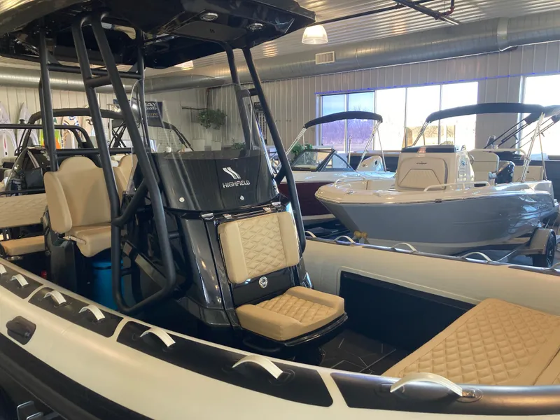 Slide: The Image of Highfield Sport 660 boat in showroom, model year 2026. - 16