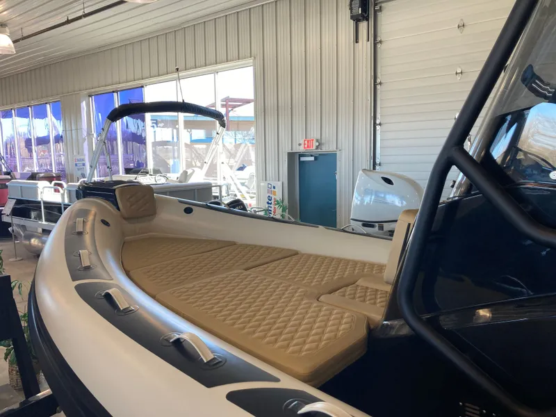 Slide: The Image of Highfield Sport 660 boat 2026 in showroom. - 7