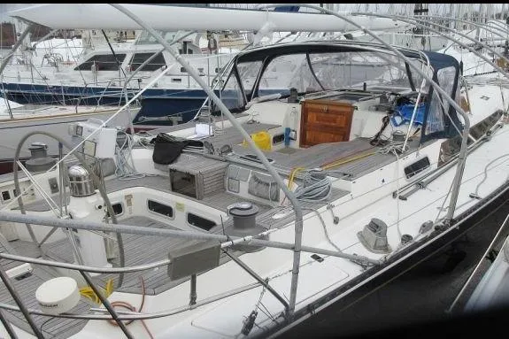 Slide: The Image of Sailboat C&C 51' XL / CB, 1994 model, docked with visible deck and cockpit. - 30