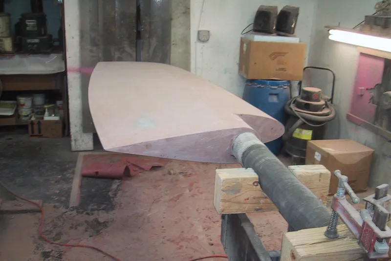 Slide: The Image of Workshop scene with a C&C 51' XL / CB rudder under construction, 1994 model. - 44