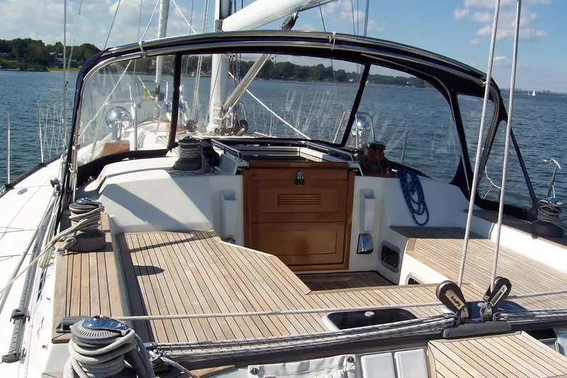 Slide: The Image of Sailing yacht C&C 51' XL / CB, 1994 model, with teak deck and cockpit view. - 8