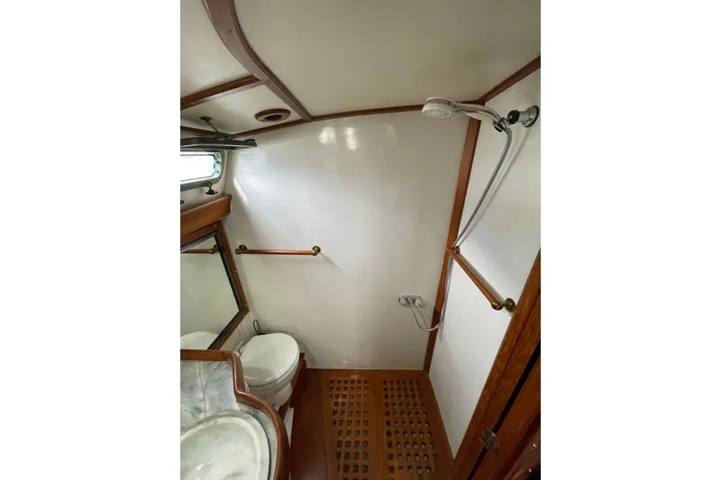 Slide: The Image of 1985 Passport 470 Center Cockpit sailboat in dry dock, Key West, FL. - 5