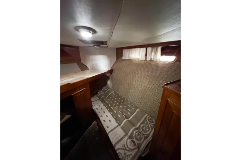 Slide: The Image of Cozy cabin interior of 1989 Jefferson Marquessa 52 Extended Deckhouse yacht. - 74