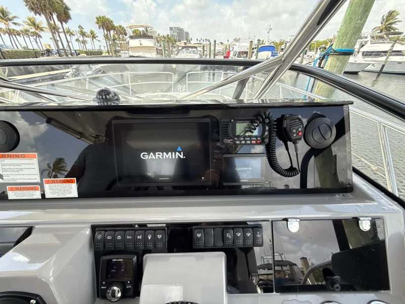 Slide: The Image of Control panel of 2022 Jeanneau Leader 10.5 WA Series 2 with Garmin navigation system. - 20