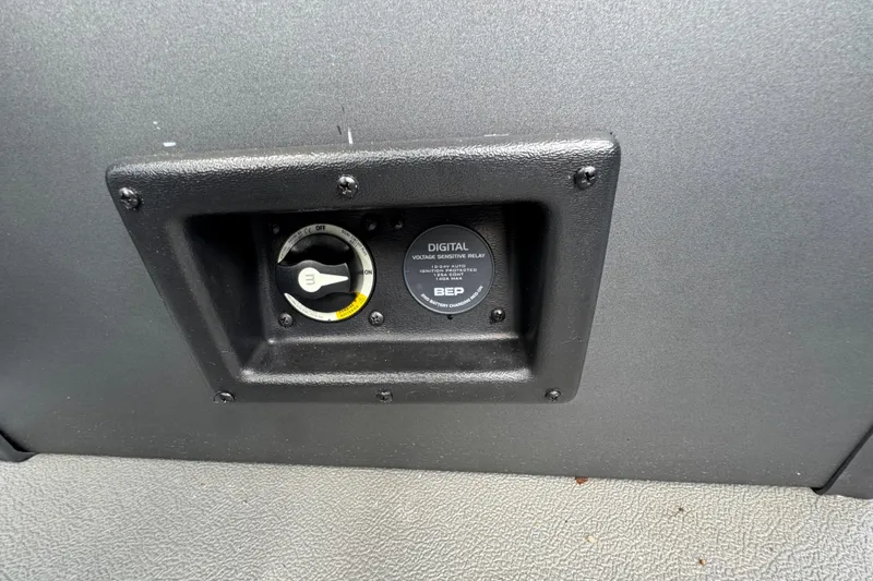 Slide: The Image of Control panel on 2026 Tahoe Pontoon Sport 85 Center Console Fish 23 boat. - 11