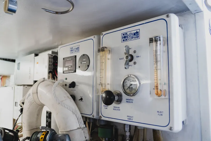 Slide: The Image of Water maker control panel on a 1999 Viking 58 Convertible yacht. - 110