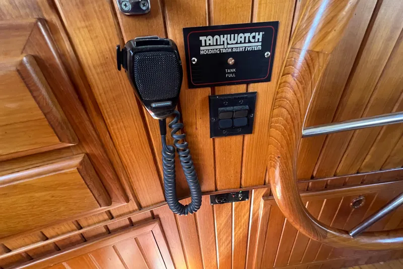 Slide: The Image of Cozy cabin interior of 1989 Hans Christian INDEPENDENCE 45 TRAWLER with bed and desk. - 105