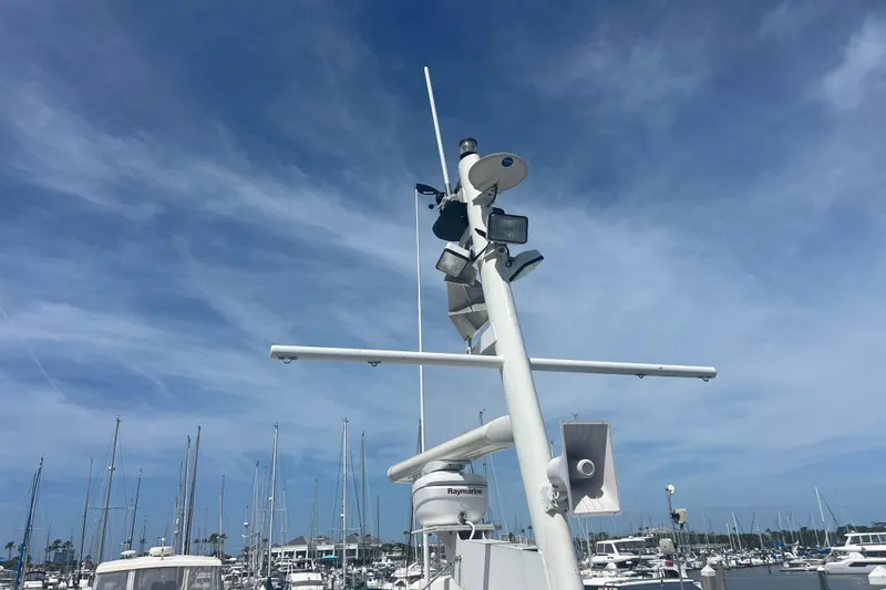 Slide: The Image of 1989 Hans Christian INDEPENDENCE 45 TRAWLER interior with wood trim and nautical fixtures. - 40