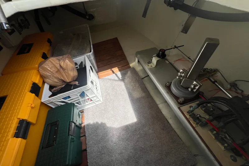 Slide: The Image of 1989 Hans Christian INDEPENDENCE 45 TRAWLER kitchen with wood cabinetry and appliances. - 62