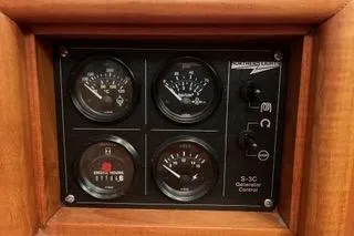 Slide: The Image of 1989 Hans Christian INDEPENDENCE 45 TRAWLER deck with railing and seating area. - 8