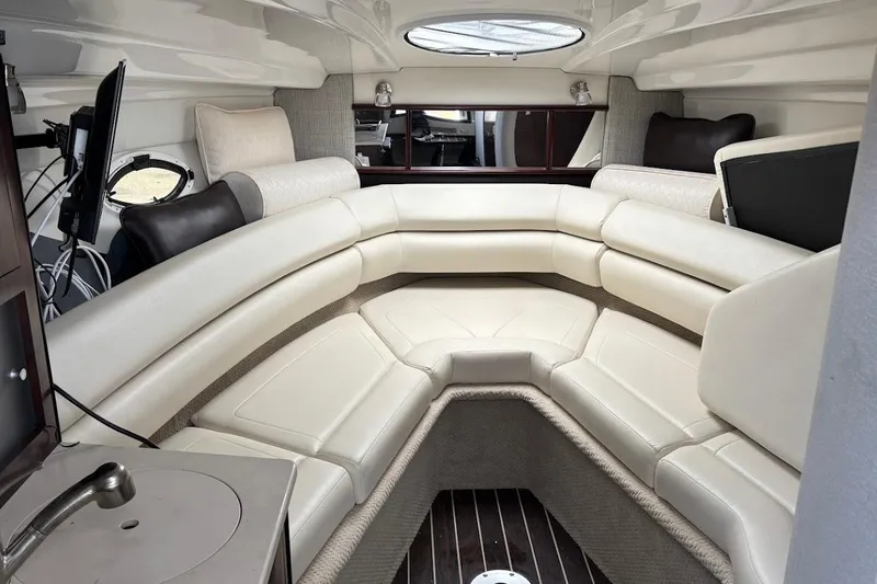 Slide: The Image of Luxurious interior of 2018 Monterey 275 Sport Yacht with plush seating and modern amenities. - 25