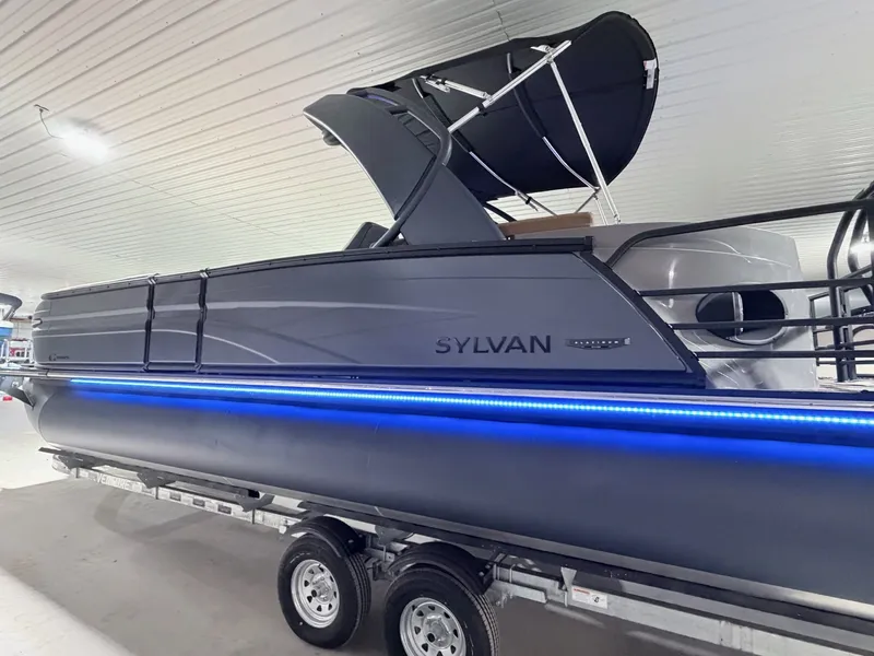 Slide: The Image of 2026 Sylvan G5 CLZ DH Arch Tritoon with blue LED lighting. - 15