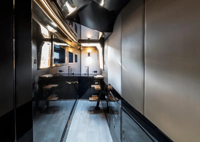 Slide: The Image of Luxurious interior of 2018 Sunreef 40 Power yacht with modern design and sleek finishes. - 12