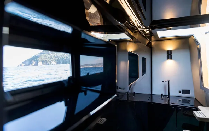 Slide: The Image of Luxurious interior of 2018 Sunreef 40 Power yacht with ocean view. - 15