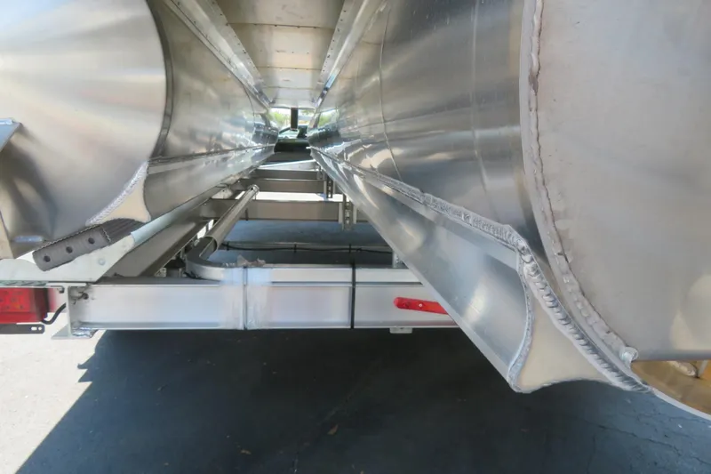 Slide: The Image of Underneath view of 2026 Avalon Catalina Quad Lounge Shift pontoon boat. - 26
