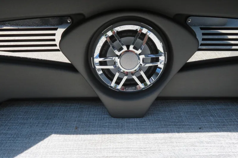 Slide: The Image of Speaker system in 2026 Avalon Catalina Quad Lounge Shift boat interior. - 36