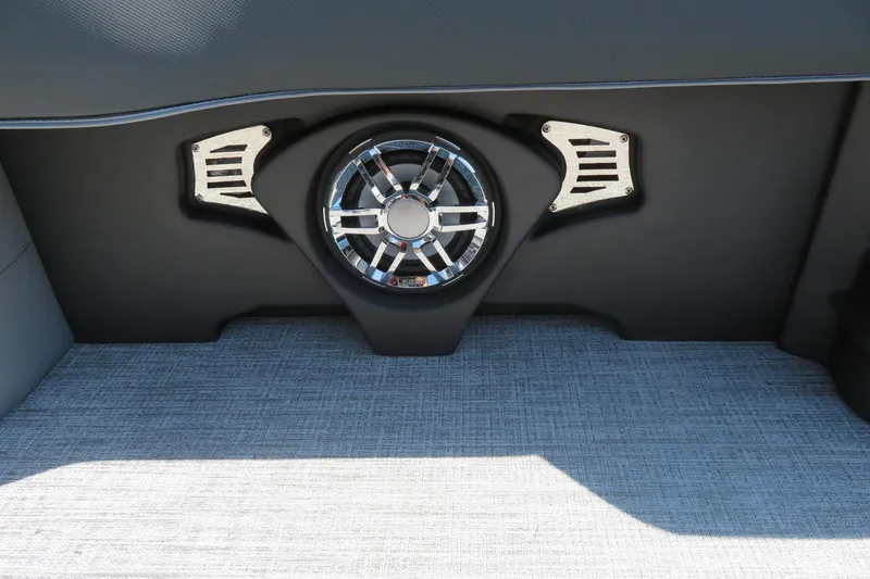 Slide: The Image of 2026 Avalon Catalina Quad Lounge Shift speaker detail on textured flooring. - 38