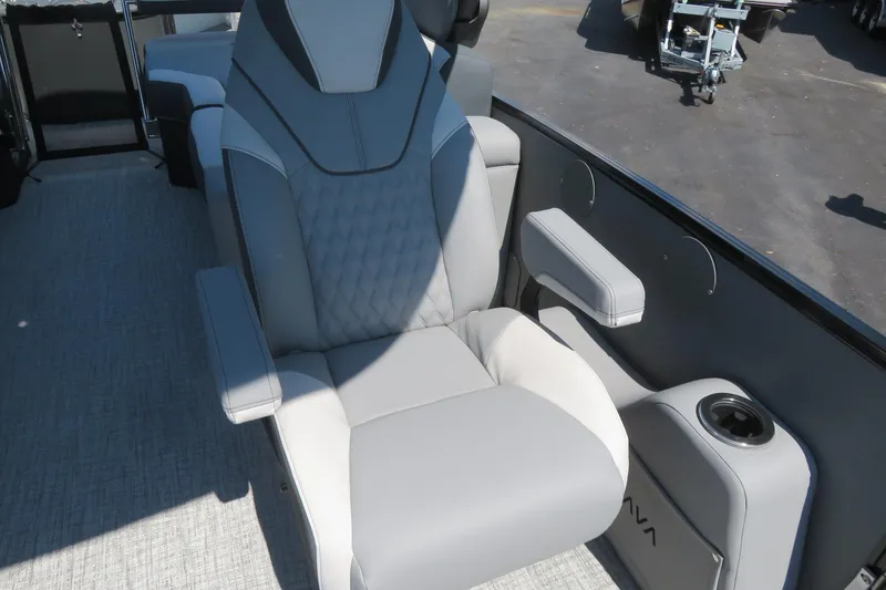 Slide: The Image of Luxurious seating on 2026 Avalon Catalina Quad Lounge Shift boat, featuring modern design and comfort. - 48