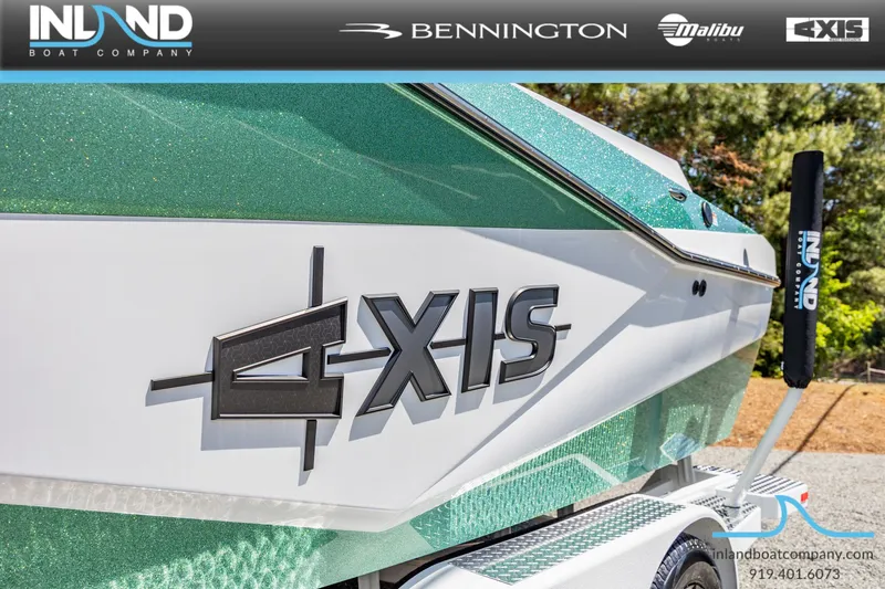 Slide: The Image of Axis T220 boat 2026 with sparkling green finish, Inland Boat Company. - 31