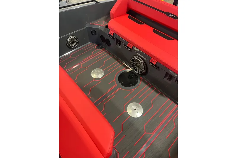 Slide: The Image of Cockpit view of 2026 Iron 907 boat with Garmin navigation system. - 10