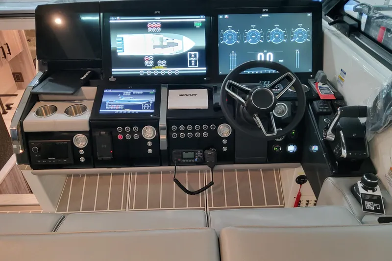 Slide: The Image of 2026 Formula 500 Super Sport Crossover dashboard with advanced controls and digital displays. - 18