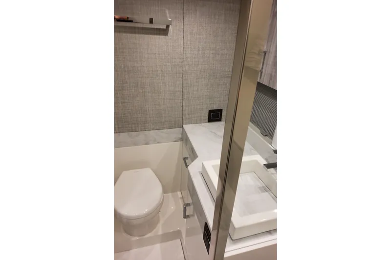 Slide: The Image of Modern bathroom interior in 2026 Formula 500 Super Sport Crossover yacht. - 41