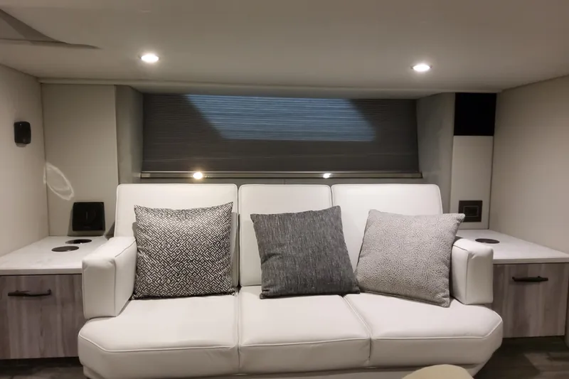 Slide: The Image of Luxurious interior of 2026 Formula 500 Super Sport Crossover with plush seating and modern decor. - 46