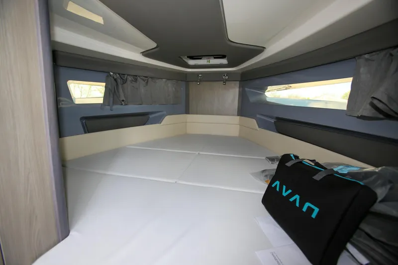 Slide: The Image of Interior of 2026 Navan C30 cabin with modern design and comfortable bedding. - 22