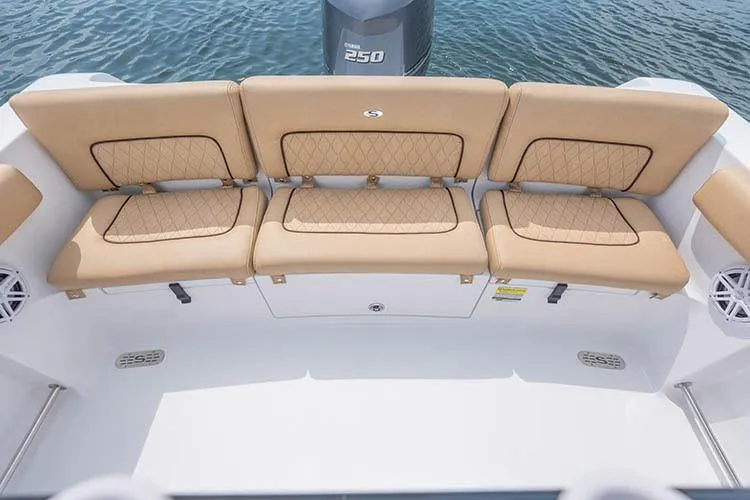 Slide: The Image of Sportsman Heritage 231 boat seats, beige upholstery, 2021 model. - 14