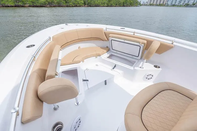 Slide: The Image of Interior view of Sportsman Heritage 231 Center Console boat, 2021 model. - 4