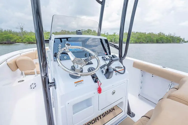 Slide: The Image of Interior view of 2021 Sportsman Heritage 231 Center Console boat. - 9