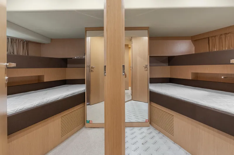 Slide: The Image of Luxurious twin cabin interior on 2020 Riva 100' Corsaro yacht. - 70