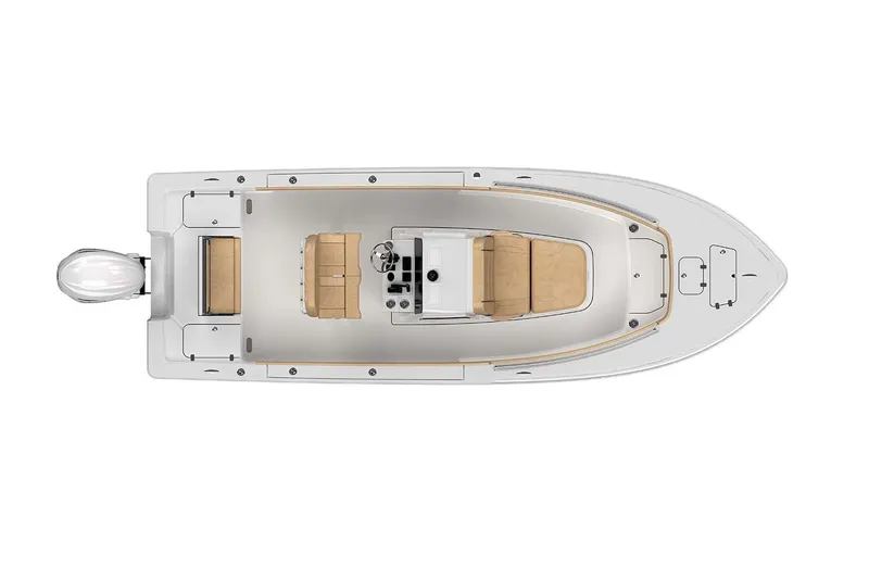 Slide: The Image of Manufacturer Provided Image: Top view of 2025 Sportsman Masters 247OE Bay Boat, showcasing spacious deck layout. - 20