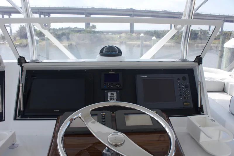 Slide: The Image of Hudson Custom Carolina 2004 helm with modern electronics. - 24