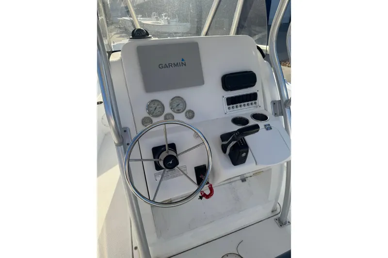 Slide: The Image of Steering console of 2007 PROLINE 23 Sport boat with Garmin navigation system. - 13
