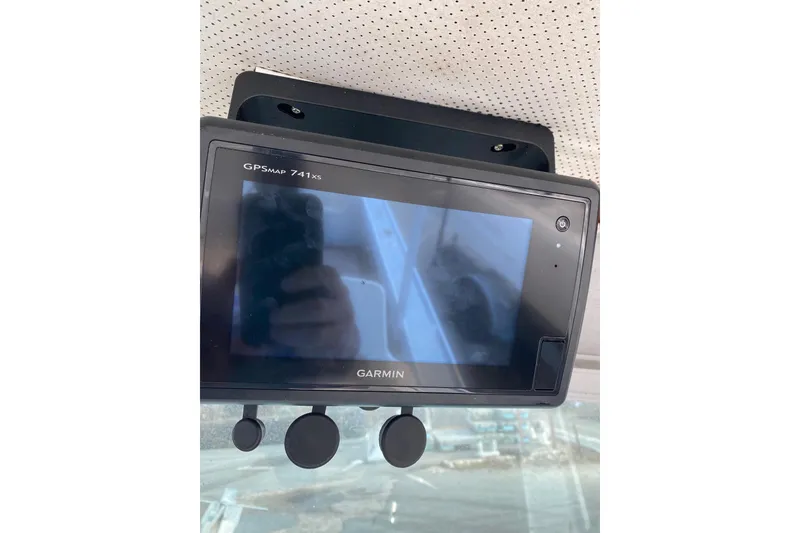 Slide: The Image of Garmin GPSMAP 741xs installed on a 1985 SISU Lobster Boat, 22-foot model. - 13