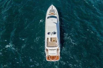 Slide: The Image of Overhead view of 2012 Sunseeker 88 Yacht cruising on open sea. - 5