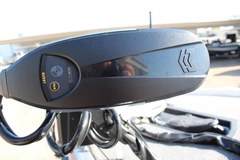 Slide: The Image of Close-up of 2026 Phoenix 921 Elite X boat component with Quest and Pair features. - 9