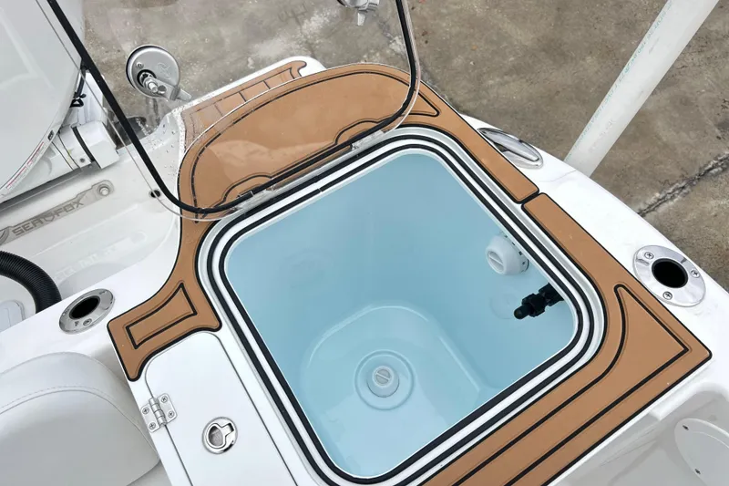 Slide: The Image of Livewell on 2026 Sea Fox 268 Commander boat, featuring sleek design and functionality. - 26