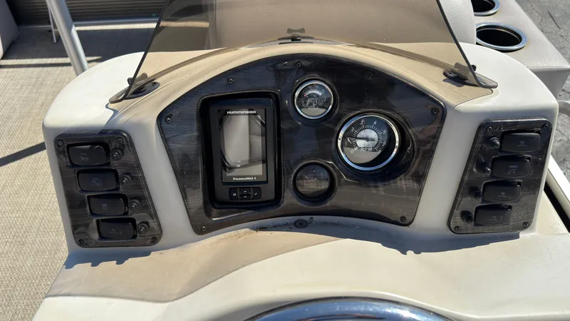 Slide: The Image of Dashboard of a 2019 Quest Adventure 816 boat. - 14