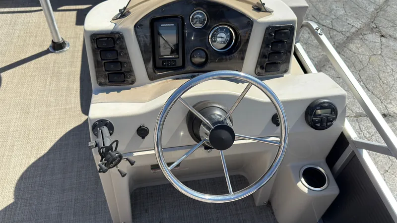 Slide: The Image of Control console of Quest Adventure 816 boat, year 2019. - 15