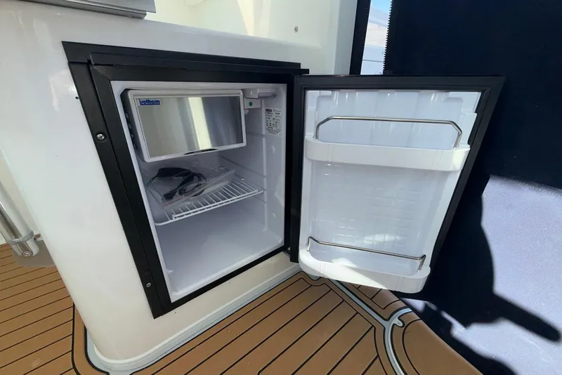 Slide: The Image of Open fridge on Steiger Craft 28 Annapolis 2026 boat. - 22