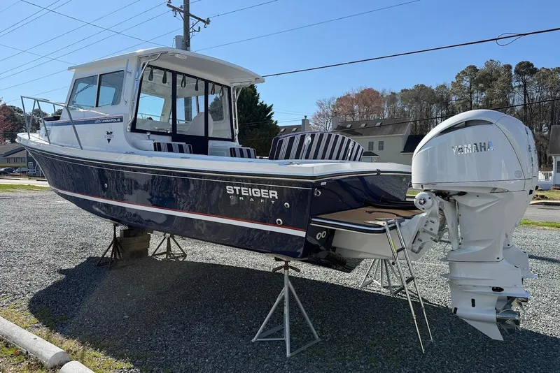 Slide: The Image of Steiger Craft 28 Annapolis 2026 boat with Yamaha outboard motor. - 5